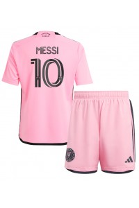 Fotbalové Dres Inter Miami Lionel Messi #10 Dětské Domácí Oblečení 2024-25 Krátký Rukáv (+ trenýrky)